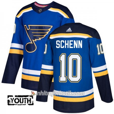 Barn Ishockey St. Louis Blues Tröja Brayden Schenn 10 Adidas 2017-2018 Blå Authentic